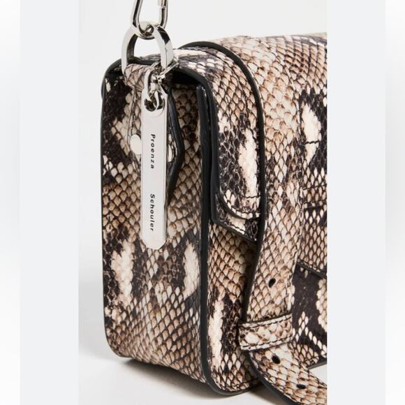 NWT MSRP$1390  Proenza Schouler Snake-Embossed Leather Mini Crossbody Bag - Picture 2 of 9